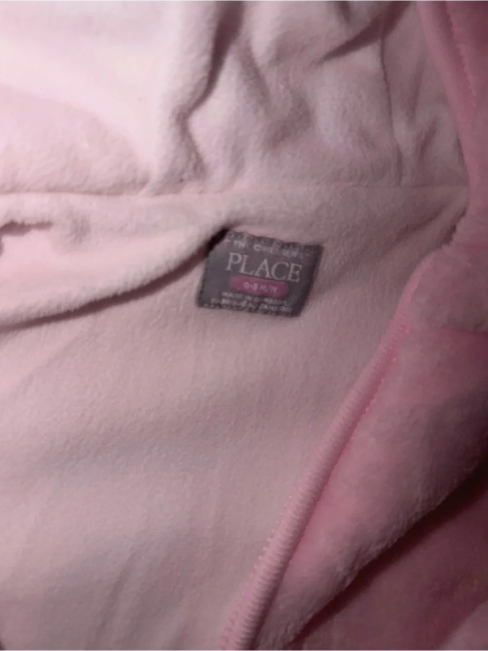 The Children's Place Pink Plush Hooded Footed One-Piece